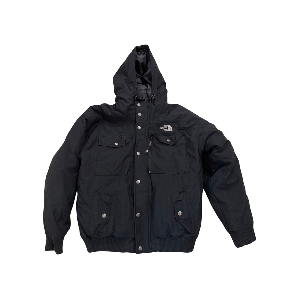 The North Face Gotham HyVent Bomber Jacket Mens XL Black Hooded Waterproof